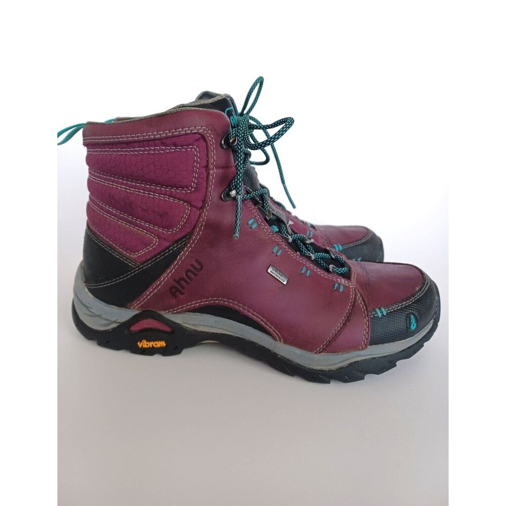 Ahnu Montana eVent Waterproof Hiking Boots Women Sz 8 Purple Gray Waterproof